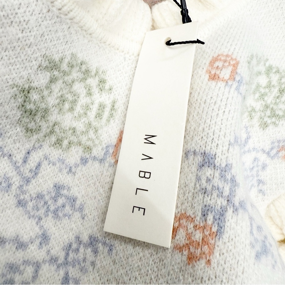 NWT Mabel Anthropologie Amelia Floral Knit Sweater & Skirt Set, Size Medium - Picture 8 of 16